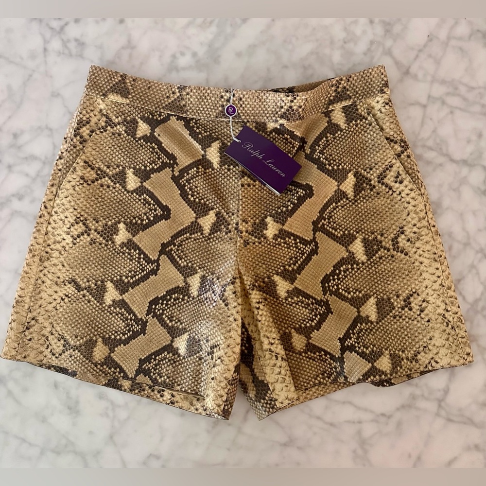 NWT RALPH LAUREN SNAKESKIN SHORTS